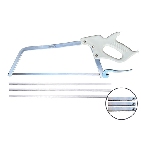 Butchers Meat Handsaw 17.5" 63cm Stainless Steel Meat Saw Kamlok Extra 3 Blades