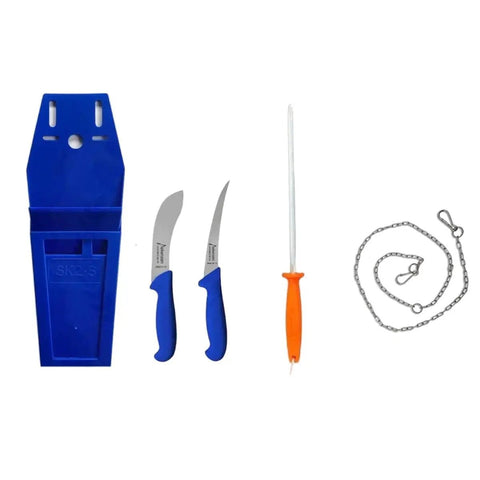 Butcher Knife Set Tool Kit Combo - SK2 Blue SK2B-COMBO-1