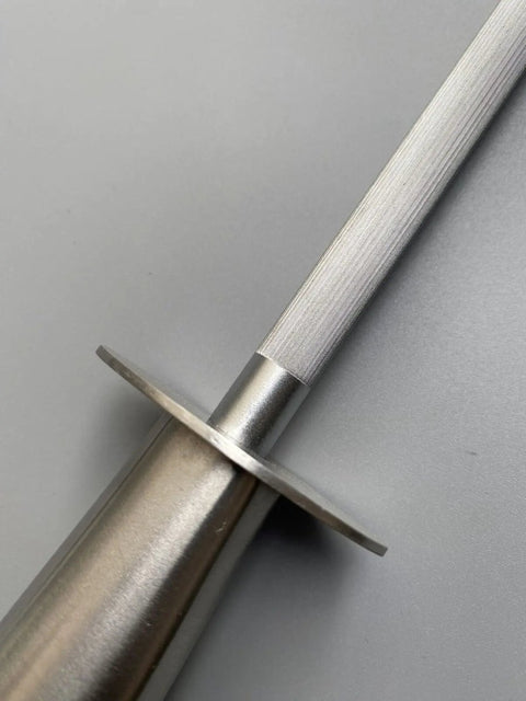 Butcher Knife Sharpening Stainless Steel Handle 10” Round Steel Sharpener AllYourBlades