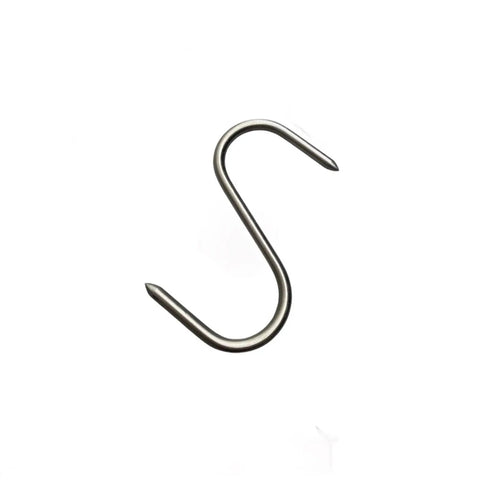 Butchers 4 in Solid Stainless Steel Meat S-Hooks Butchers Hunters Sausage Making