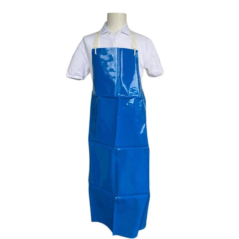 Butchers Apron TPU Waterproof Apron Heavy Duty Vinyl Aprons Full Length Blue AllYourBlades