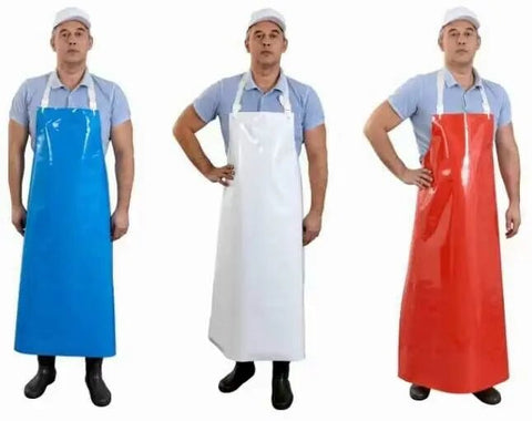 Butchers Apron TPU Waterproof Apron Heavy Duty Vinyl Aprons Full Length Blue AllYourBlades