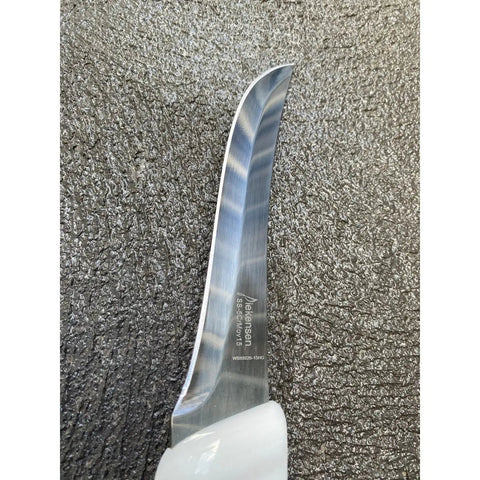 Diekensen 5' Curved Stiff Boning Knife White Ridged Grip Handle AllYourBlades