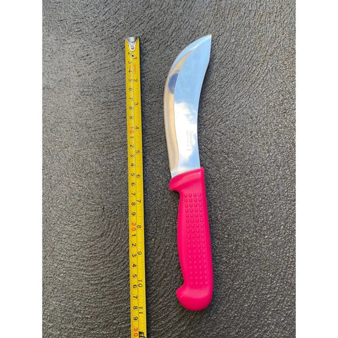 Diekensen 6' Curved Stiff Skinning Knife Pink Ridged Grip Handle AllYourBlades
