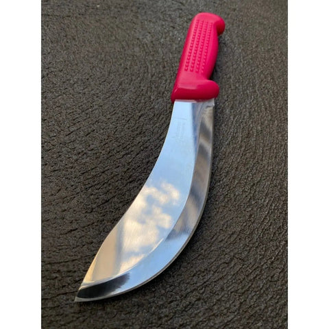 Diekensen 6' Curved Stiff Skinning Knife Pink Ridged Grip Handle AllYourBlades