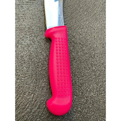 Diekensen 6' Curved Stiff Skinning Knife Pink Ridged Grip Handle AllYourBlades