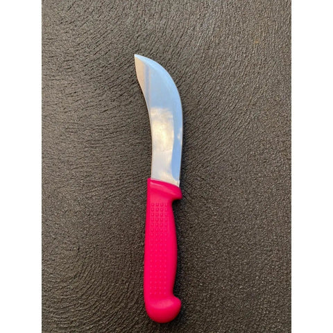 Diekensen 6' Curved Stiff Skinning Knife Pink Ridged Grip Handle AllYourBlades