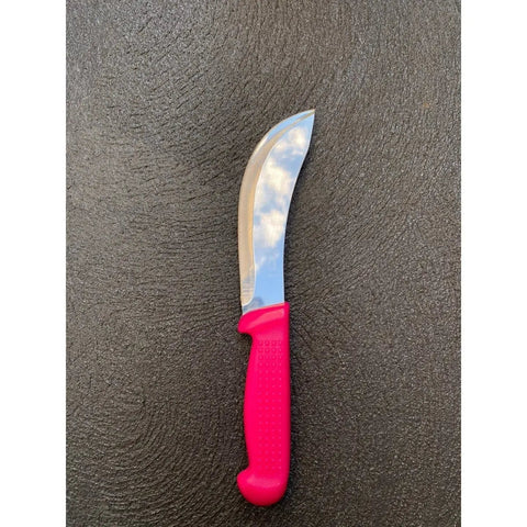 Diekensen 6' Curved Stiff Skinning Knife Pink Ridged Grip Handle AllYourBlades