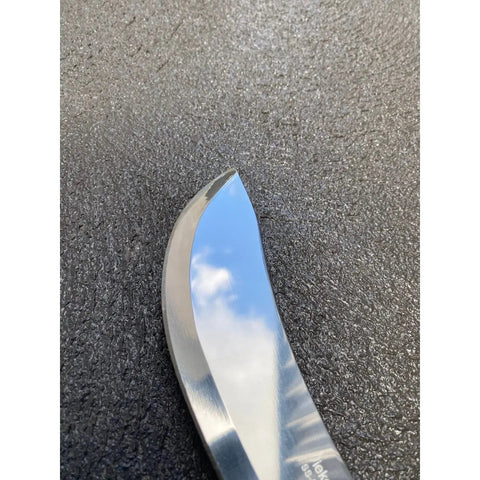 Diekensen 6' Curved Stiff Skinning Knife White Ridged Grip Handle AllYourBlades