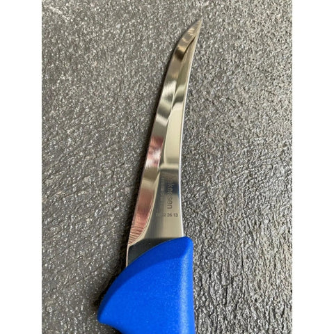Diekensen Butchers Curved Stiff Boning Knife 5'' 13cm Blade - Blue AllYourBlades