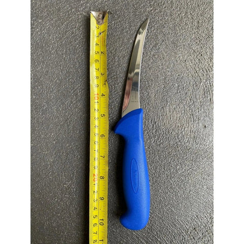 Diekensen Butchers Curved Stiff Boning Knife 5'' 13cm Blade - Blue AllYourBlades