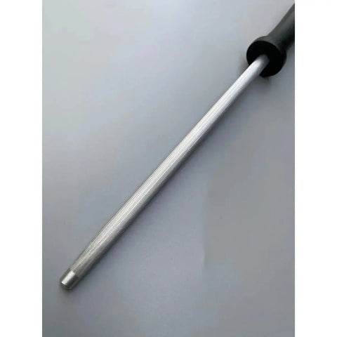 Stainless Steel Fine Cut Round Sharpening Steel- Black Handle AllYourBlades