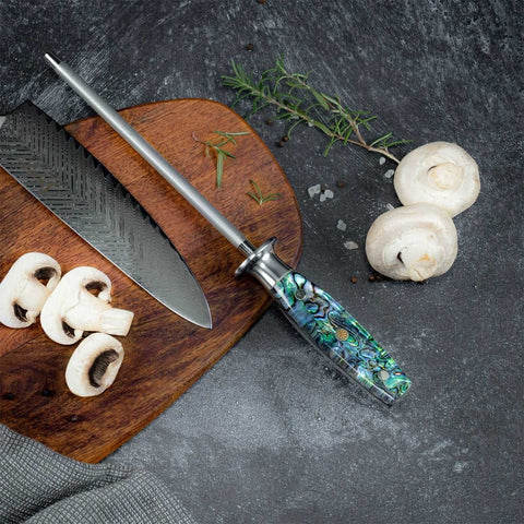 New Butchers Moanas 12" Knife Sharpener Rod Microfine Knife Sharpening Steel