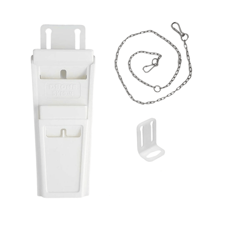 a white plastic object with a cord and a lanyard