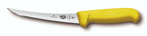 New VICTORINOX Fibrox Boning Knife 12cm Curved Flexible Narrow Blade Yellow 5.6618.12