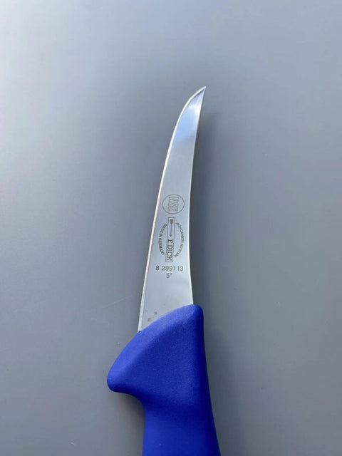 SET OF 3 F.DICK BUTCHERS ERGOGRIP 5" CURVED STIFF BONING KNIFE BLUE 13CM HUNTER AllYourBlades