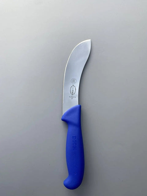 SET OF 3 F.DICK BUTCHERS ERGOGRIP LAMB SHEEP CURVED 6" SKINNING KNIFE BLUE 15CM AllYourBlades