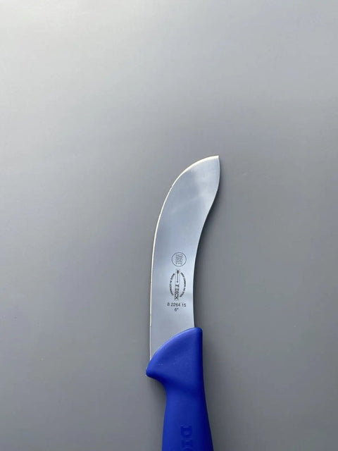SET OF 3 F.DICK BUTCHERS ERGOGRIP LAMB SHEEP CURVED 6" SKINNING KNIFE BLUE 15CM AllYourBlades
