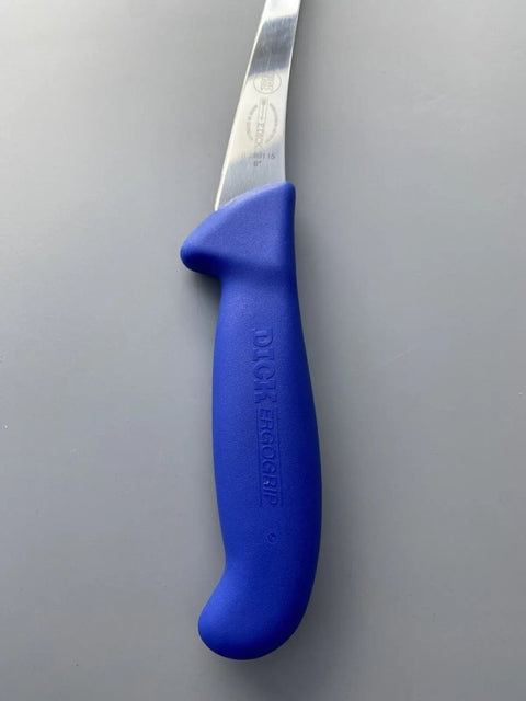 SET OF 3 F.DICK ERGOGRIP 15CM 6" BUTCHERS CURVED STIFF BONING KNIFE BLUE F DICK AllYourBlades