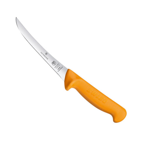 Swibo Victorinox Boning Knife 16cm Curved Narrow Blade Semi Flexible 5.8404.16