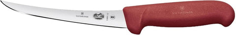 Victorinox 15cm Red Fibrox Curved Narrow Stiff Boning Butchers Knife 5.6601.12
