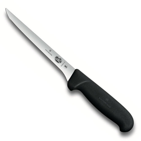 Victorinox Straight Edge Narrow Blade Boning Knife 15cm Black 5.6403.15
