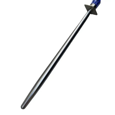 Voost 12" Round Polished Honing Steel Blue Handle AllYourBlades
