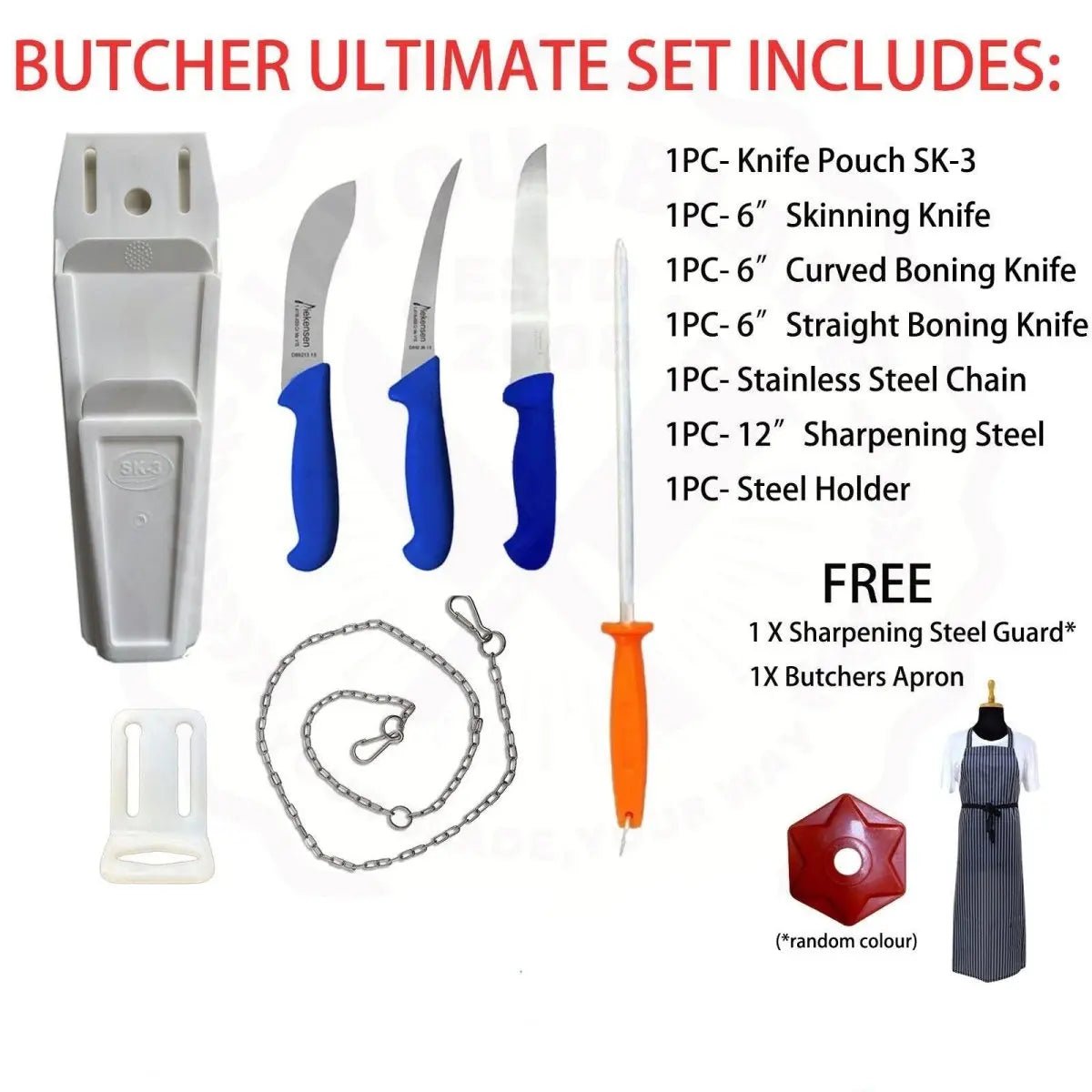 Butcher Knife Set - Ultimate Pro Knife & Tool Kits