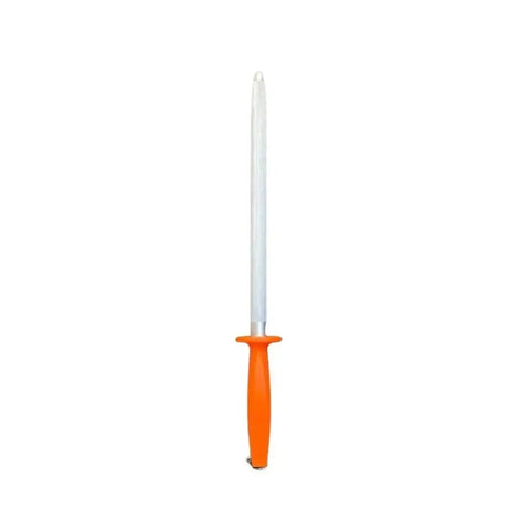 10” Oval Knife Sharpening Steel Orange Handle AllYourBlades