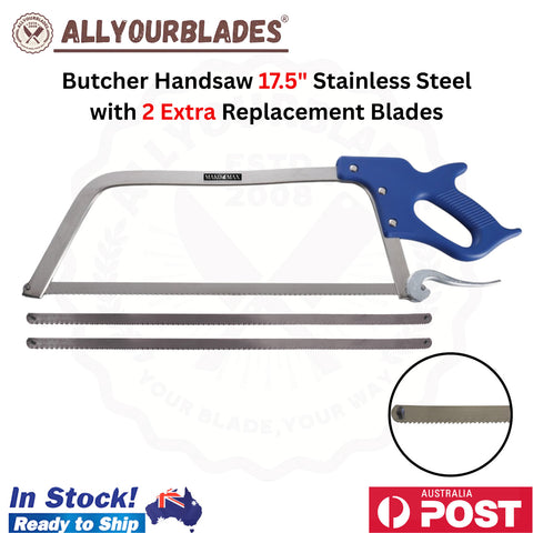 MAKO MAX 17.5" Butcher Handsaw Stainless Steel with 2 Extra Replacement Blades