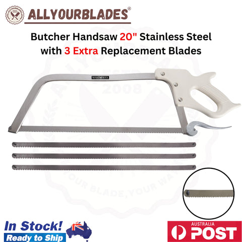 MAKO MAX 20" Butcher Handsaw Stainless Steel with 3 Extra Replacement Blades