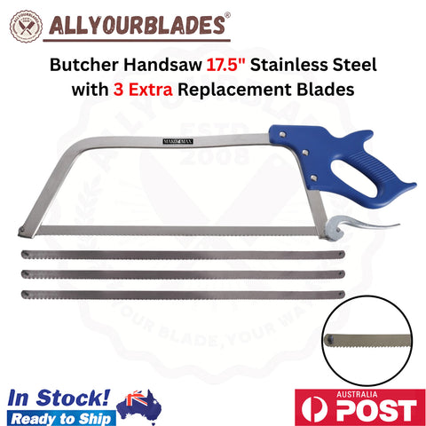 MAKO MAX 17.5" Butcher Handsaw Stainless Steel with 3 Extra Replacement Blades