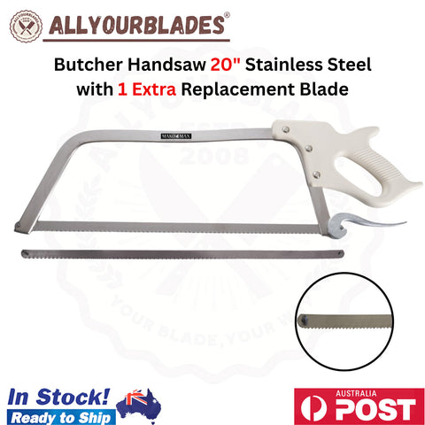 MAKO MAX 20" Butcher Handsaw Stainless Steel with 1 Extra Replacement Blade