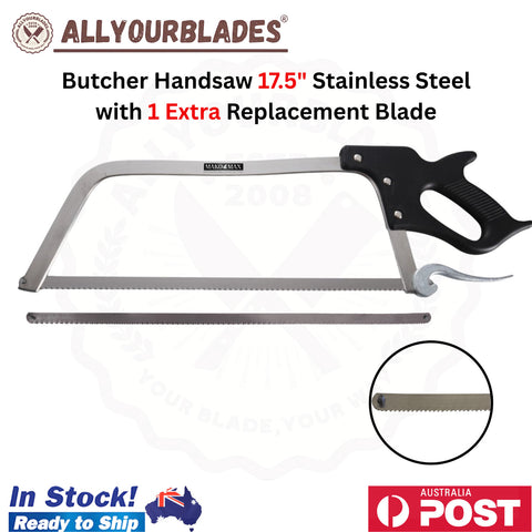 MAKO MAX 17.5" Butcher Handsaw Stainless Steel with 1 Extra Replacement Blade