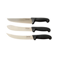 a couple of knives sitting next to each other