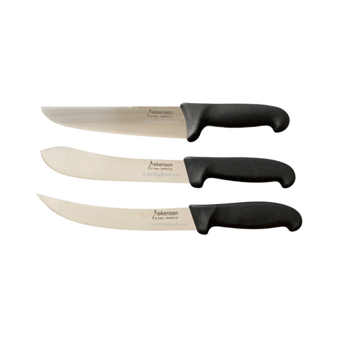 a couple of knives sitting next to each other