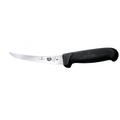 a knife with a black handle on a black background