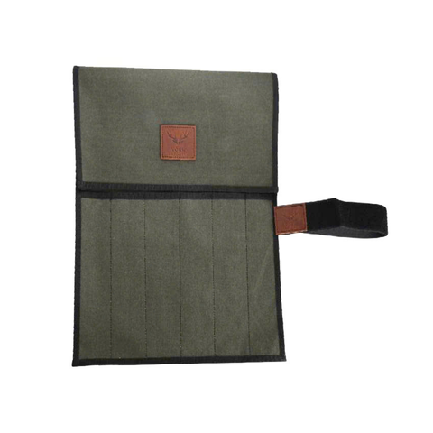 Zoro Forgas 6PCS All-Rounder Sportsmans Knife Set with 12" Sharpening Steel & Canvas Wrap