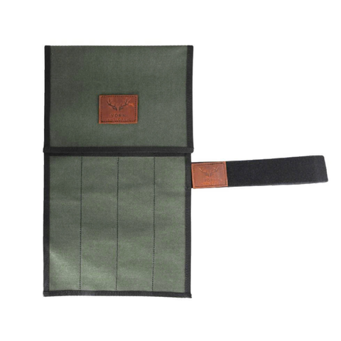 Zoro Forgas 4PCS Farm Butcher Knife Set with 12" Sharpening Steel & Canvas Wrap