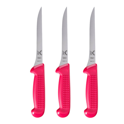 Vorn Antlorex Butchers 6" Straight Flexible Taper Filleting Knife Set of 3 – 15cm