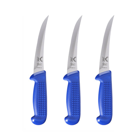 Vorn Antlorex bundle 3 pack 6" Curved Stiff Hollow Ground Butchers Boning Knife – 15 cm German Stainless Steel