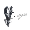 a black background with a pair of scissors