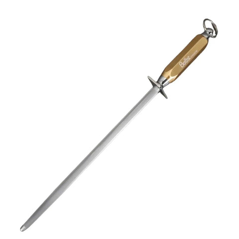 Butchers BOOST 12" Knife Sharpener Rod Microfine Knife Sharpening Steel Gold AllYourBlades