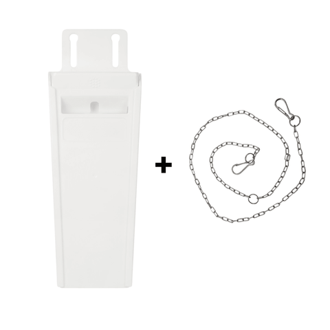 Butcher's Double Knife Pouch Scabbard with Full Stainless Steel Chain - Three Sizes
