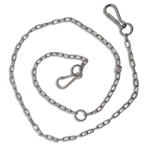 Butcher's Double Knife Pouch Scabbard with Full Stainless Steel Chain - Three Sizes