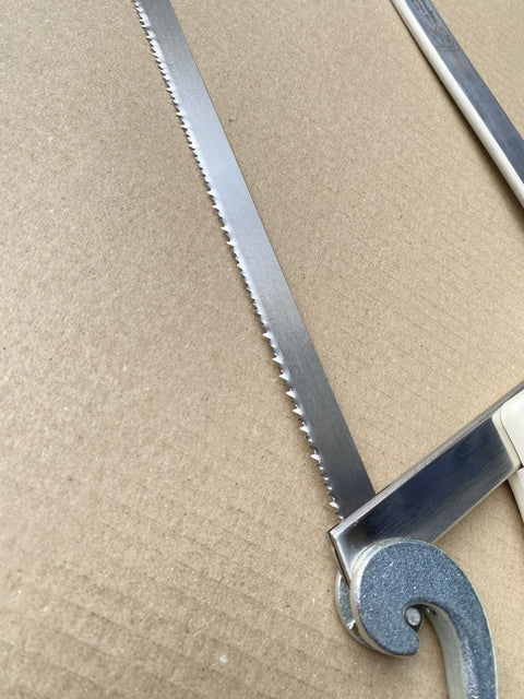 Butchers Meat Handsaw 17.5" 63cm Stainless Steel Meat Saw Kamlok Extra 3 Blades