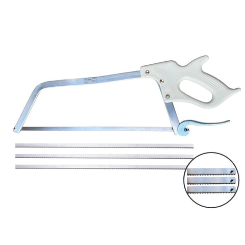 Butchers Meat Handsaw 17.5" 63cm Stainless Steel Meat Saw Kamlok Extra 3 Blades