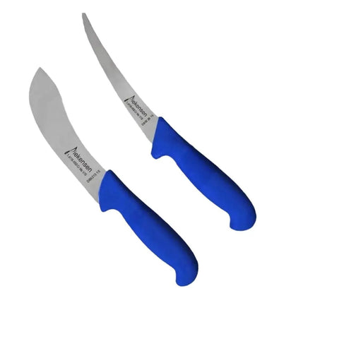 Butchers Skinning Knife Set 15cm 6 Inch Curved Skinning Boning Knife Set