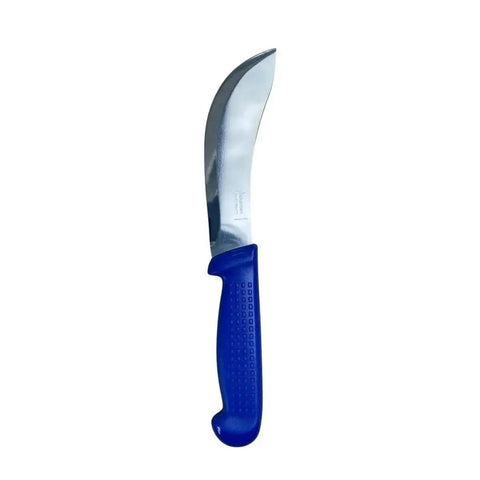 Diekensen 6' Curved Stiff Skinning Knife Blue Ridged Grip Handle AllYourBlades