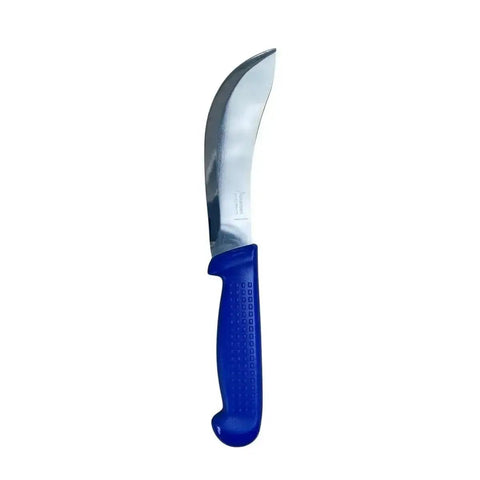 Diekensen 6' Curved Stiff Skinning Knife Blue Ridged Grip Handle AllYourBlades